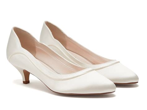 georgies bridal shoes|ivory low heels.